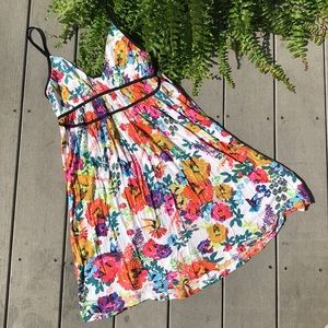Bright Floral Tropical Dress